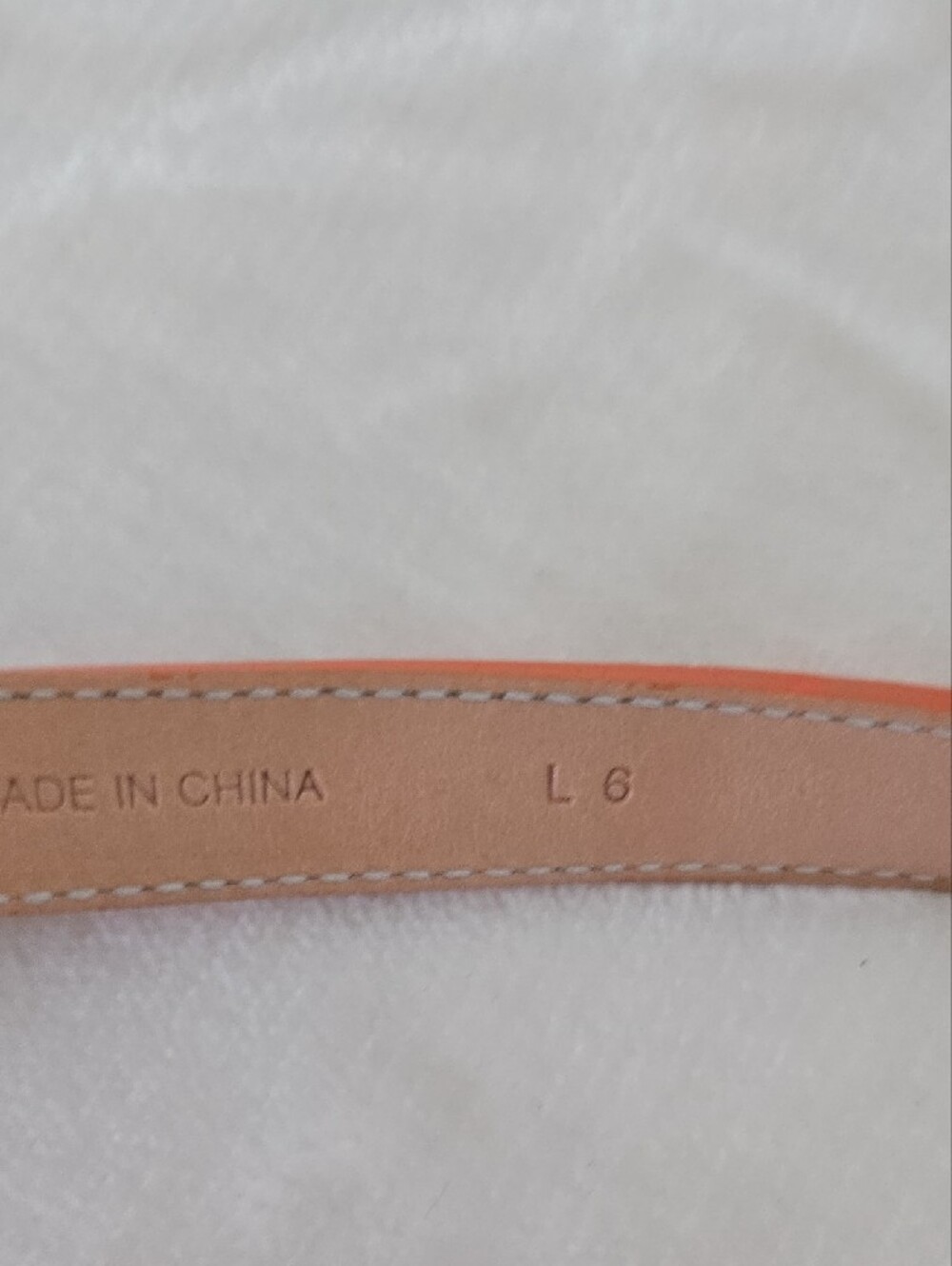 Coach Orange Leather Stud Belt with Gold Metal Hang Tag - Picture 4 of 7
